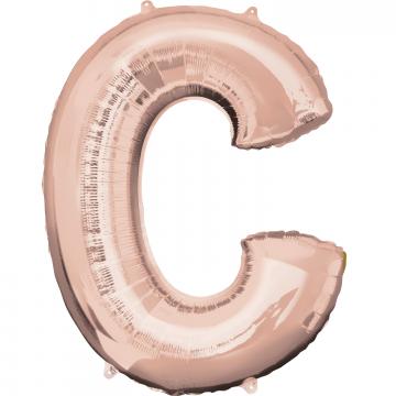 16'' Letter 'C' Rose Gold Air Fill Balloon