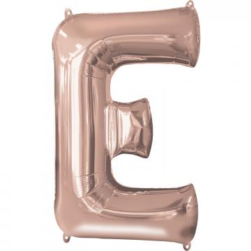 16'' Letter 'E' Rose Gold Air Fill Balloon