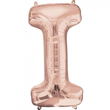 16'' Letter 'I' Rose Gold Air Fill Balloon