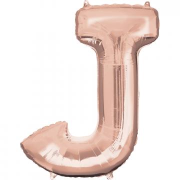 16'' Letter 'J' Rose Gold Air Fill Balloon