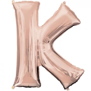 16'' Letter 'K' Rose Gold Air Fill Balloon