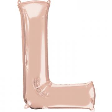 16'' Letter 'L' Rose Gold Air Fill Balloon