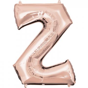 16'' Letter 'Z' Rose Gold Air Fill Balloon