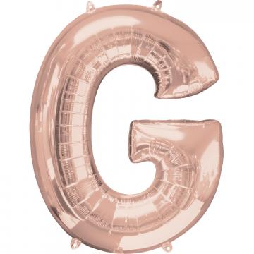 16'' Letter 'G' Rose Gold Air Fill Balloon