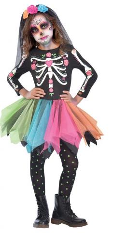 Mexican Sugar Skull Costume - Teen