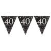 Gold Sparkling 40th Birthday Bunting