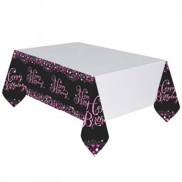 Pink Sparkling Plastic Table covers