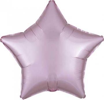 Satin Pastel Pink​ Star Unpackaged Foil Balloons - 15"