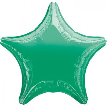 Metallic Green​ Star Unpackaged Foil Balloons - 15"