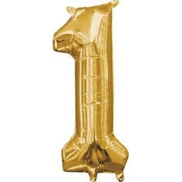 16” Number 1 Gold Air Fill Balloon