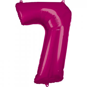 33'' Number 7 Pink Air Fill Balloon