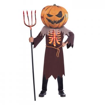 Scary Pumpkin Big Head Costume - Teen
