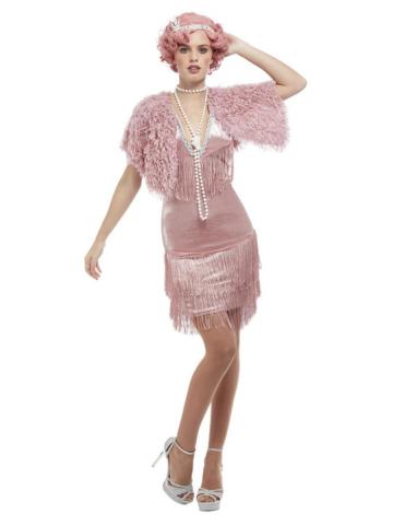 Deluxe 20s Vintage Pink Flapper Costume
