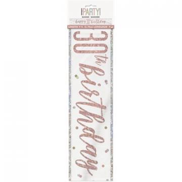 Rose Gold 30th Birthday Banner