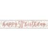 Rose Gold 50th Birthday Banner