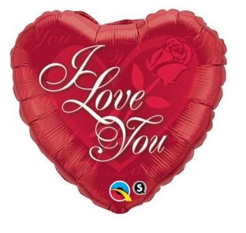 I Love You Red Rose Foil Balloon - 18"