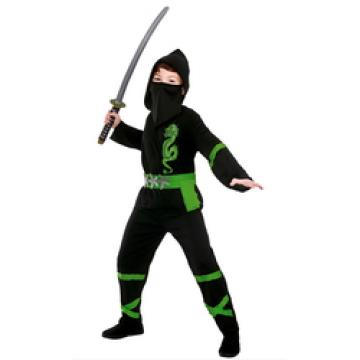 Black And Green Power Ninja Costume - Kids