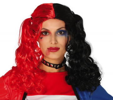 Long Hair Wig - Black & Red