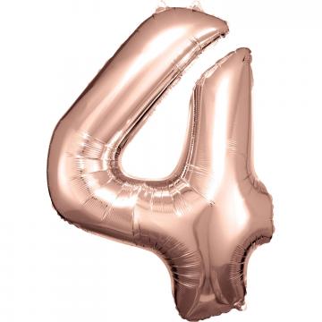 33" Rose Gold Numbered Foil Balloon #4