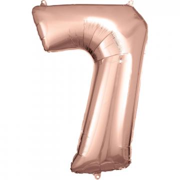 33" Rose Gold Numbered Foil Balloon #7