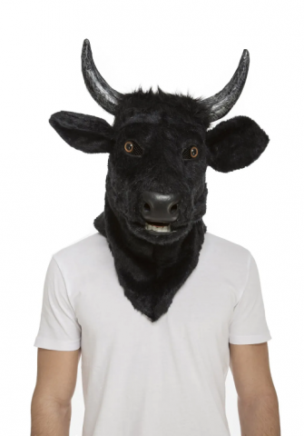 Bull Mask with Movable Jaw