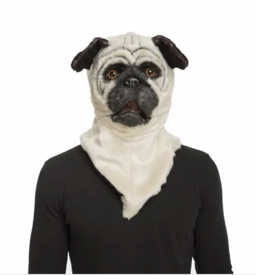 Bulldog Mask with Movable Jaw