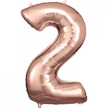 34" Rose Gold Numbered Foil Balloon #2