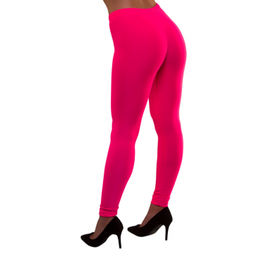 80's Neon Leggings - Hot Pink