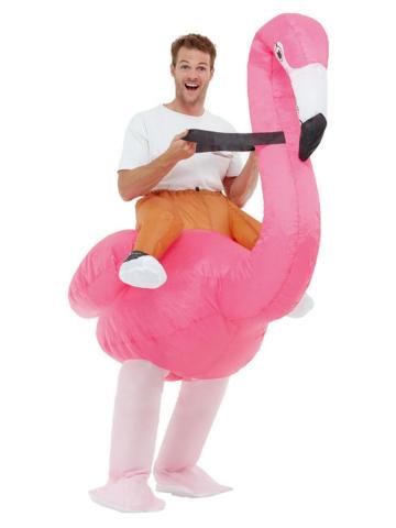 Inflatable Ride Em Flamingo Costume - Adults