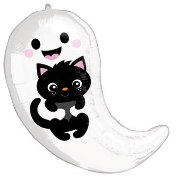 Ghost & Kittie Foil Balloon - 19"