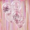 Pink Confetti Balloons - 5 Pack