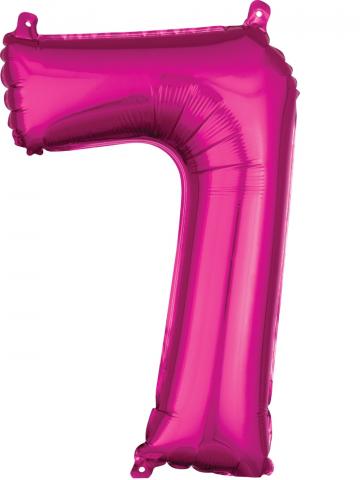16'' Number 7 Pink Air Fill Balloon