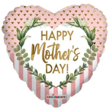 Mothers Day Heart Foil Balloon - 18"