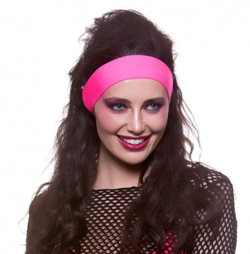 80's Headband - Neon Pink