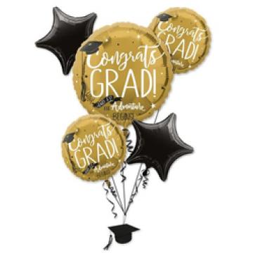 Graduation Helium Inflated Balloon Bouquets