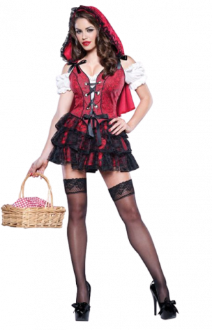 Racy red costume