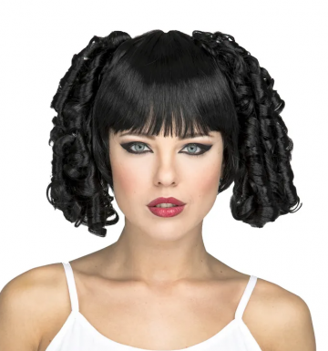 ringlets wig black