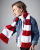 Red and White Wally Scarf