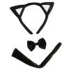 Cat ears, tail and bow tie