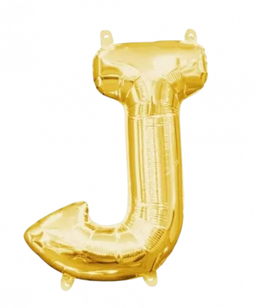 Gold "J" Letter Balloon
