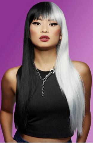 Downtown Diva Black and white Wig