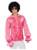 60's Ruffled Shirt - Pink