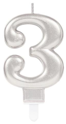 Silver Metallic finish candle #3