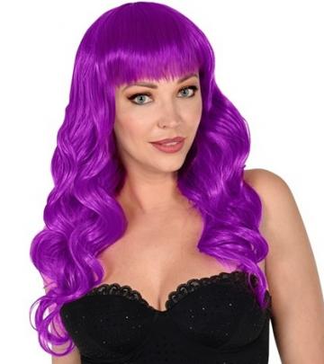 Purple Bella Wig with Fringe