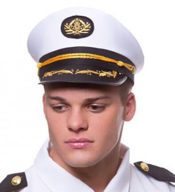 Captain Hat- Black and White