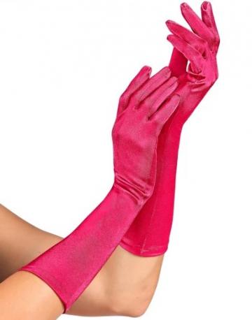Satin pink gloves