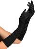 Black satin gloves