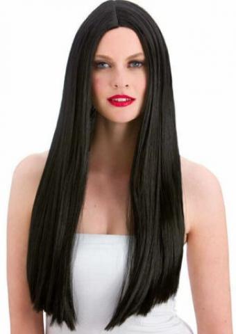 Classic long Black Wig