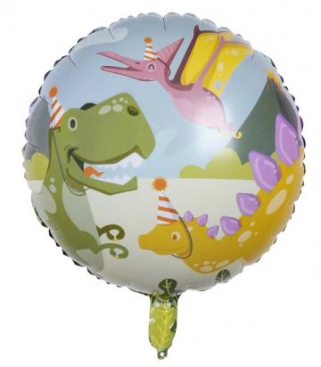 Dino Party double sided Foil Balloon- 45cm