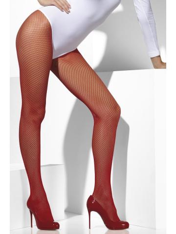 Fishnet tights - red